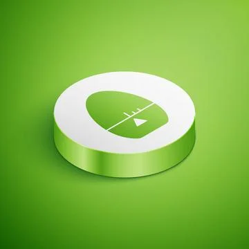 Isometric Kitchen timer icon isolated on green background. Egg timer. Cooking イラスト素材
