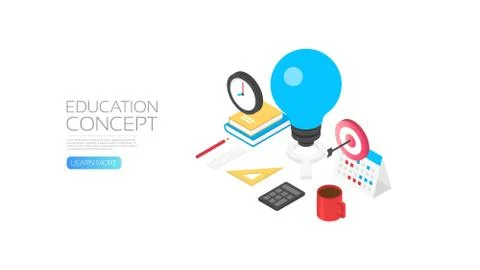 Isometric knowledge concept 스톡 일러스트