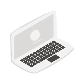Isometric Laptop Computer Illustration Illustrazione stock