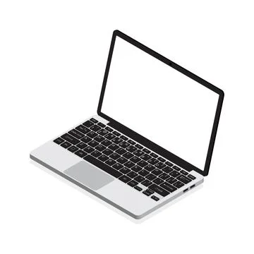 Isometric Laptop. Vector 3d isometric laptop computer. Vector illustration Stock Illustration