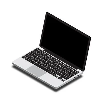 Isometric Laptop. Vector 3d isometric laptop computer. Vector illustration Stock Illustration