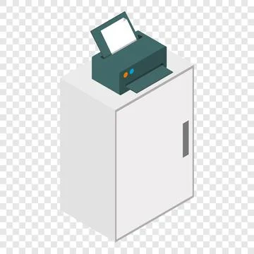 Isometric laser printer icon Stock Illustration