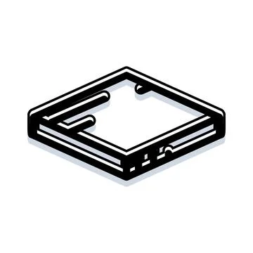 Isometric letter f monogram design typography symbol Stock Illustration