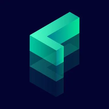 Isometric letter L. Vector illustration with 3D letter L Stock Illustration