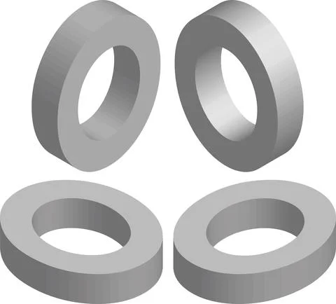 Isometric letter O. Template for creating logos, emblems, monograms Stock Illustration