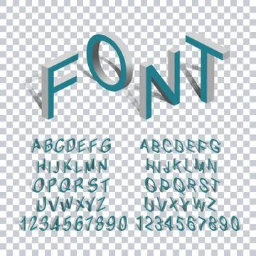 Isometric letters 3d transparency Stock-Illustration