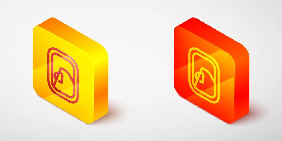 Isometric line Airplane window icon isolated on grey background. Aircraft p.. Stock Illustration