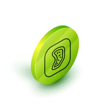 Isometric line Bacteria icon isolated on white background. Bacteria and germs Stock Illustration
