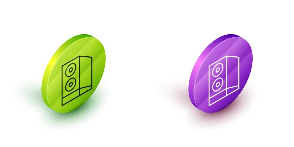 Isometric line Case of computer icon isolated on white background. Computer Illustrazione stock