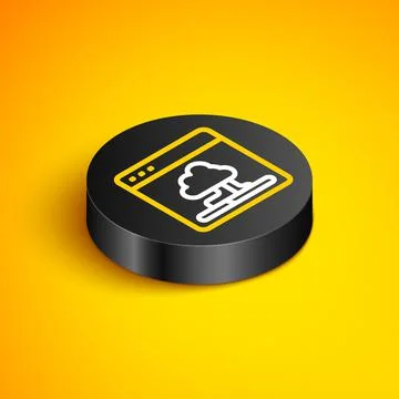 Isometric line Cloud technology data transfer and storage icon isolated on イラスト素材