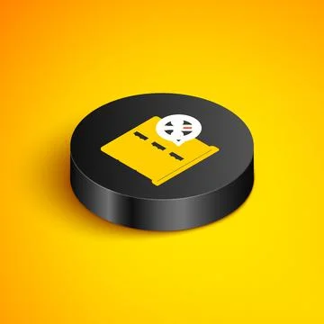 Isometric line Database server with screwdriver and wrench icon isolated on Stock Illustration