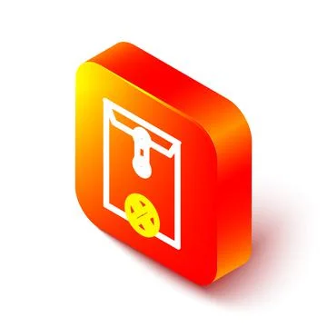Isometric line Delete envelope icon isolated on white background. Delete or Stock Illustration