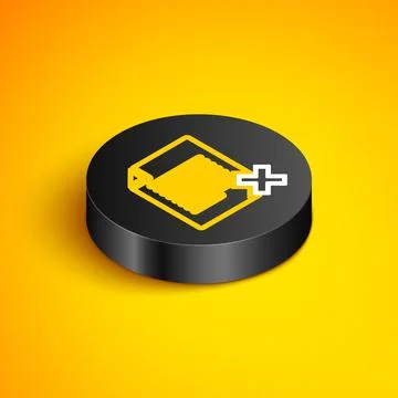 Isometric line Delete file document icon isolated on yellow background. Rejected Stock Illustration