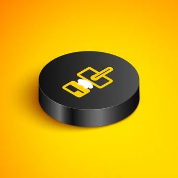 Isometric line Digital door lock with wireless technology for unlock icon Stock Illustration