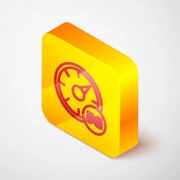 Isometric line Digital speed meter concept with 5G icon isolated on grey イラスト素材