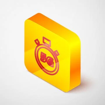 Isometric line Digital speed meter concept with 5G icon isolated on grey back Stock Illustration