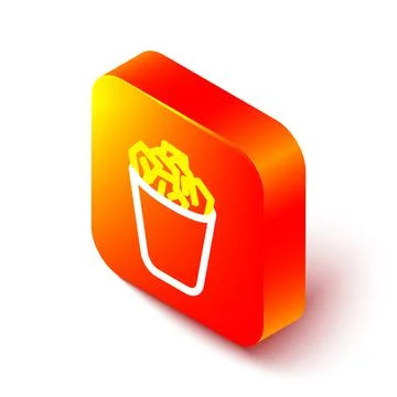 Isometric line Full trash can icon isolated on white background. Garbage bin Stockillustratie