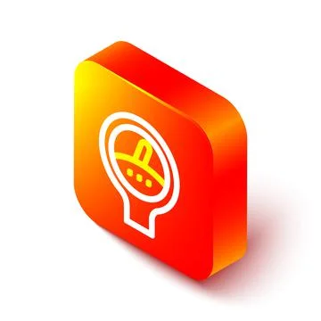 Isometric line Gauge scale icon isolated on white background. Satisfaction Stock Illustration