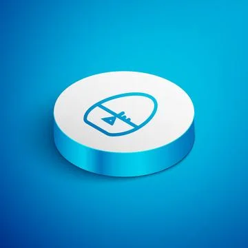 Isometric line Kitchen timer icon isolated on blue background. Egg timer. Coo Stock Illustration