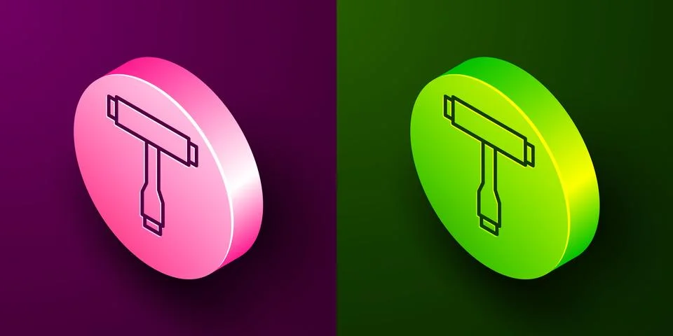 Isometric line Multi-Function All-In-One portable skate tool T-tool for Stock Illustration