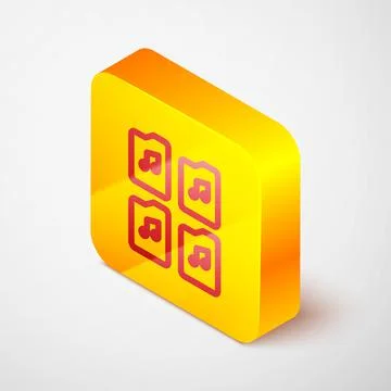 Isometric line Music file document icon isolated on grey background. Waveform Stock Illustration