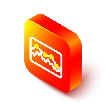 Isometric line Music wave equalizer icon isolated on white background. Sound Stock Illustration