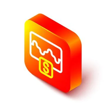 Isometric line Music wave equalizer icon isolated on white background. Sound Stock Illustration