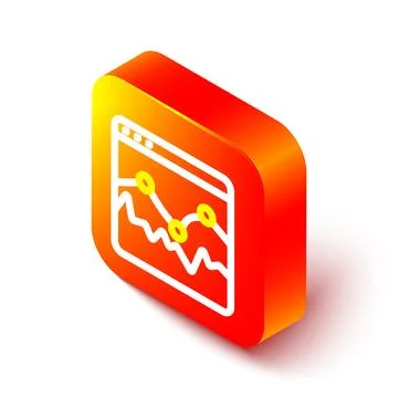 Isometric line Music wave equalizer icon isolated on white background. Sound Stock Illustration