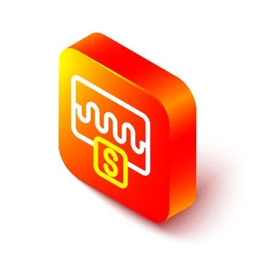 Isometric line Music wave equalizer icon isolated on white background. Soun.. Stock Illustration