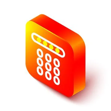Isometric line Password protection and safety access icon isolated on white Stock Illustration