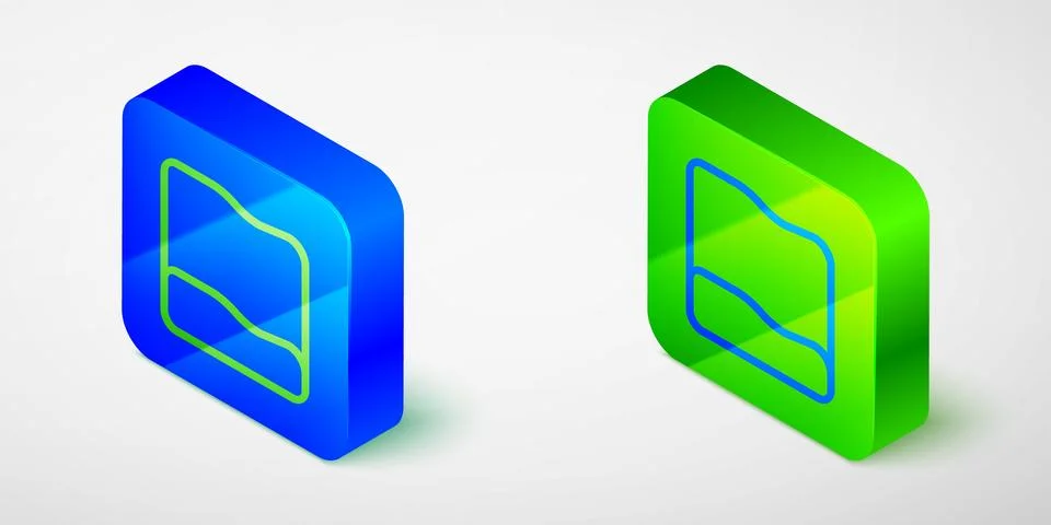 Isometric line Rectangular pillow icon isolated on grey background. Cushion sign Stockillustratie