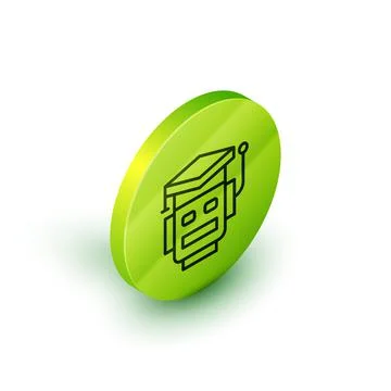 Isometric line Robot icon isolated on white background. Artificial intelligence Stock Illustration