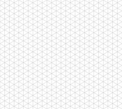 Isometric line seamless vector grid. Triangular geometric repeat background Illustrazione stock