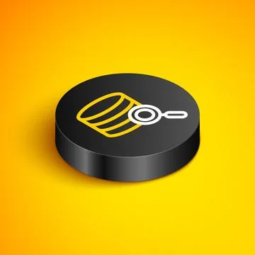 Isometric line Server, Data, Web Hosting icon isolated on yellow background Illustrazione stock