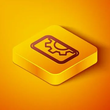 Isometric line Software, web development, programming concept icon isolated on Stock Illustration