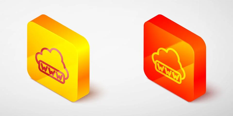 Isometric line Software, web development, programming concept icon isolated on 库存插图