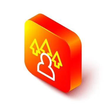 Isometric line Web design and front end development icon isolated on white Stock Illustration