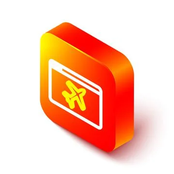 Isometric line Website template icon isolated on white background. Internet Illustrazione stock