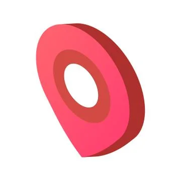 Isometric of Location icon on white background. Vector illustration in trendy Stock Illustration
