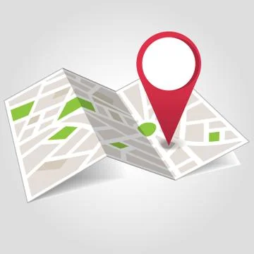 Isometric location map Stock Illustration