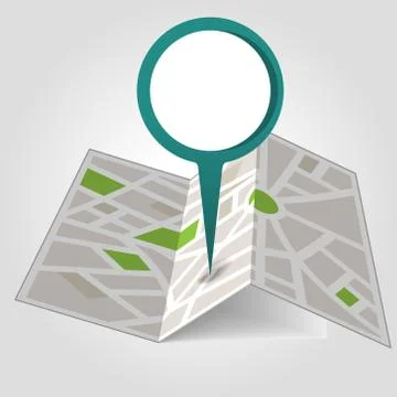 Isometric location map Stock Illustration