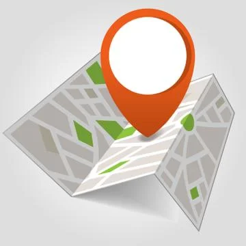 Isometric location map Stock Illustration