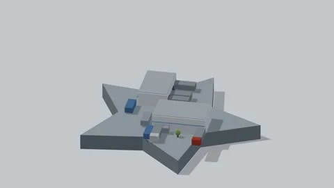 Isometric logistics warehouse hub rotating diorama seamless loop 库存影片 340077357