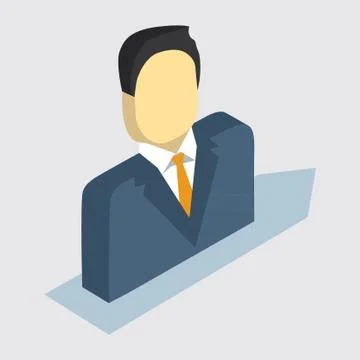 Isometric man Stock Illustration