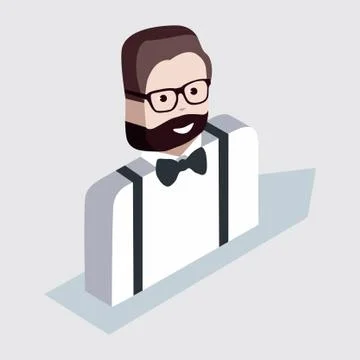 Isometric man Stock Illustration