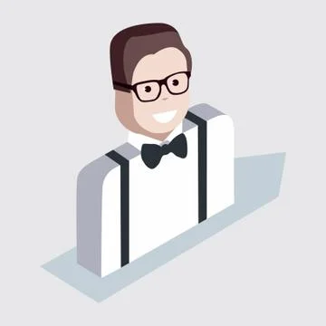 Isometric man Stock Illustration