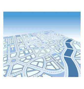 Isometric map Stock Illustration