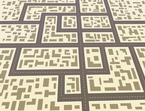 Isometric map Stock Illustration