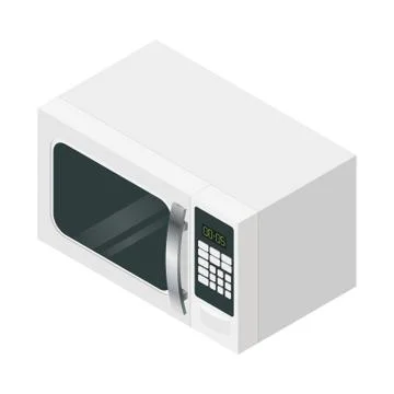 Isometric microwave icon Stock Illustration