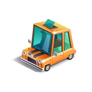 Isometric mini car Illustrazione stock